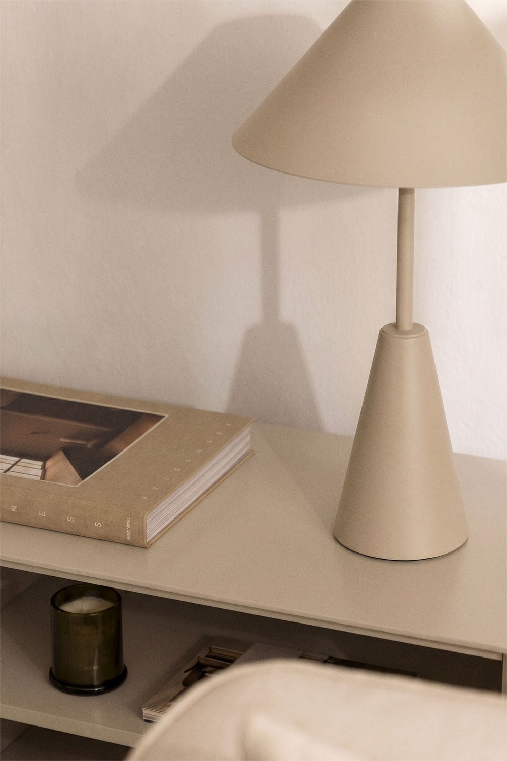 Draadloze LED-tafellamp van ijzer Alexis, galerij beeld 2