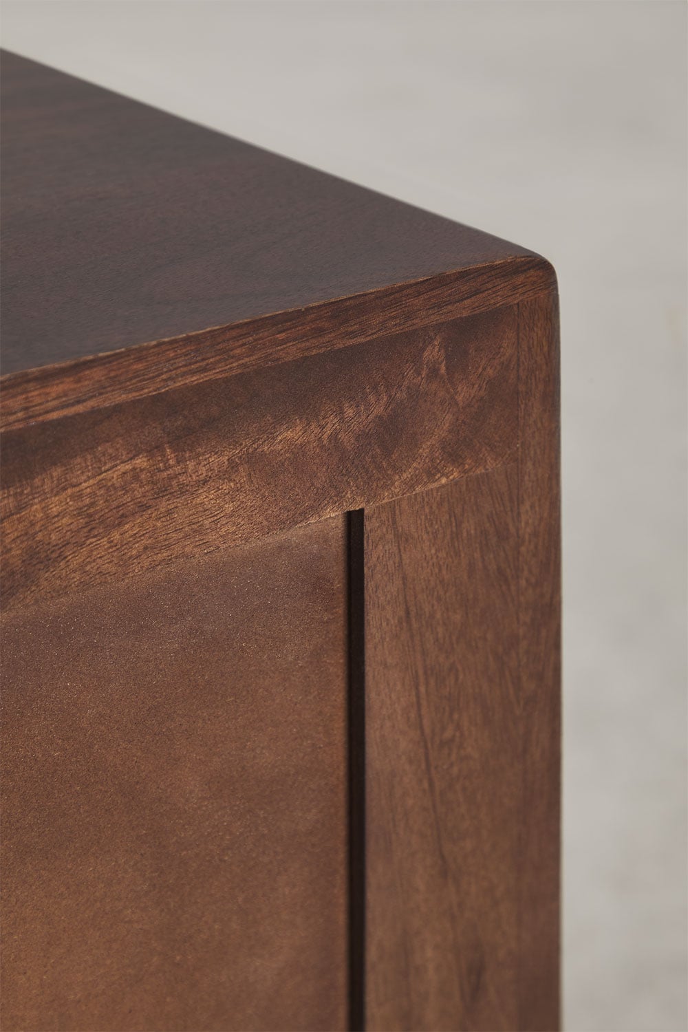 Rechthoekige dressoir 160x40 cm van mangohout en roestvrij staal Melisand, galerij beeld 7