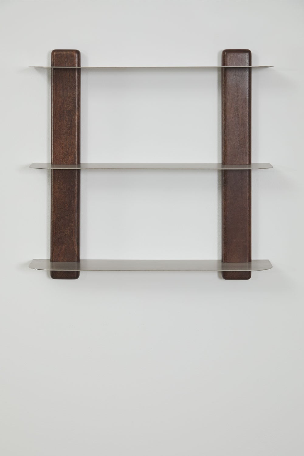 Muurrek 80 cm van mangohout en roestvrij staal Serbian, galerij beeld 4