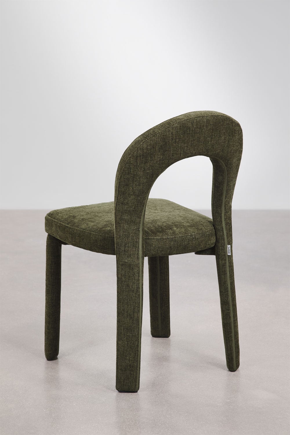 Set van 2 gestoffeerde eetkamerstoelen van ijzer Gianis, galerij beeld 5