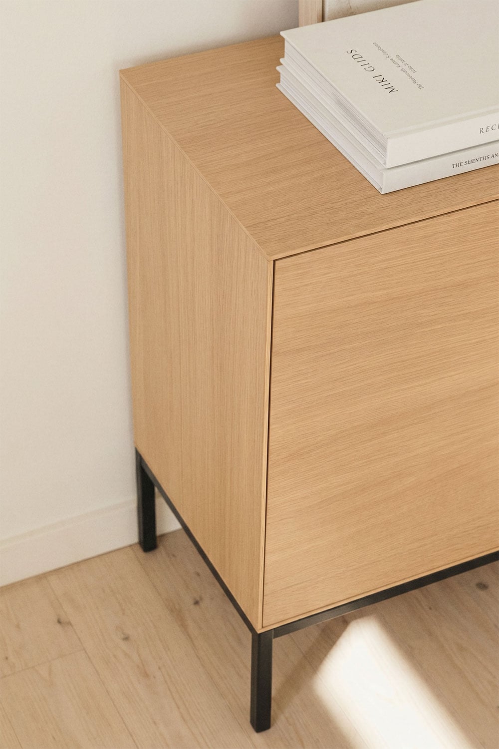 Rechthoekige dressoir 120x40 cm in MDF en eikenfineer Bromley, galerij beeld 2