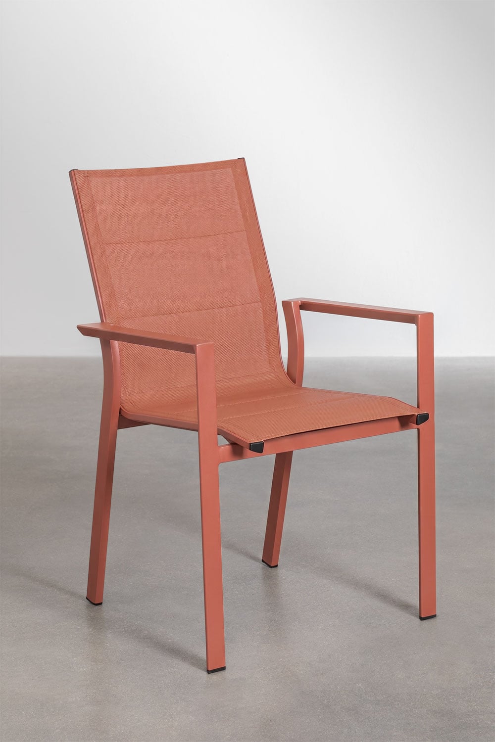 Stapelbare tuinstoel met aluminium armleuningen Karena, galerij beeld 3