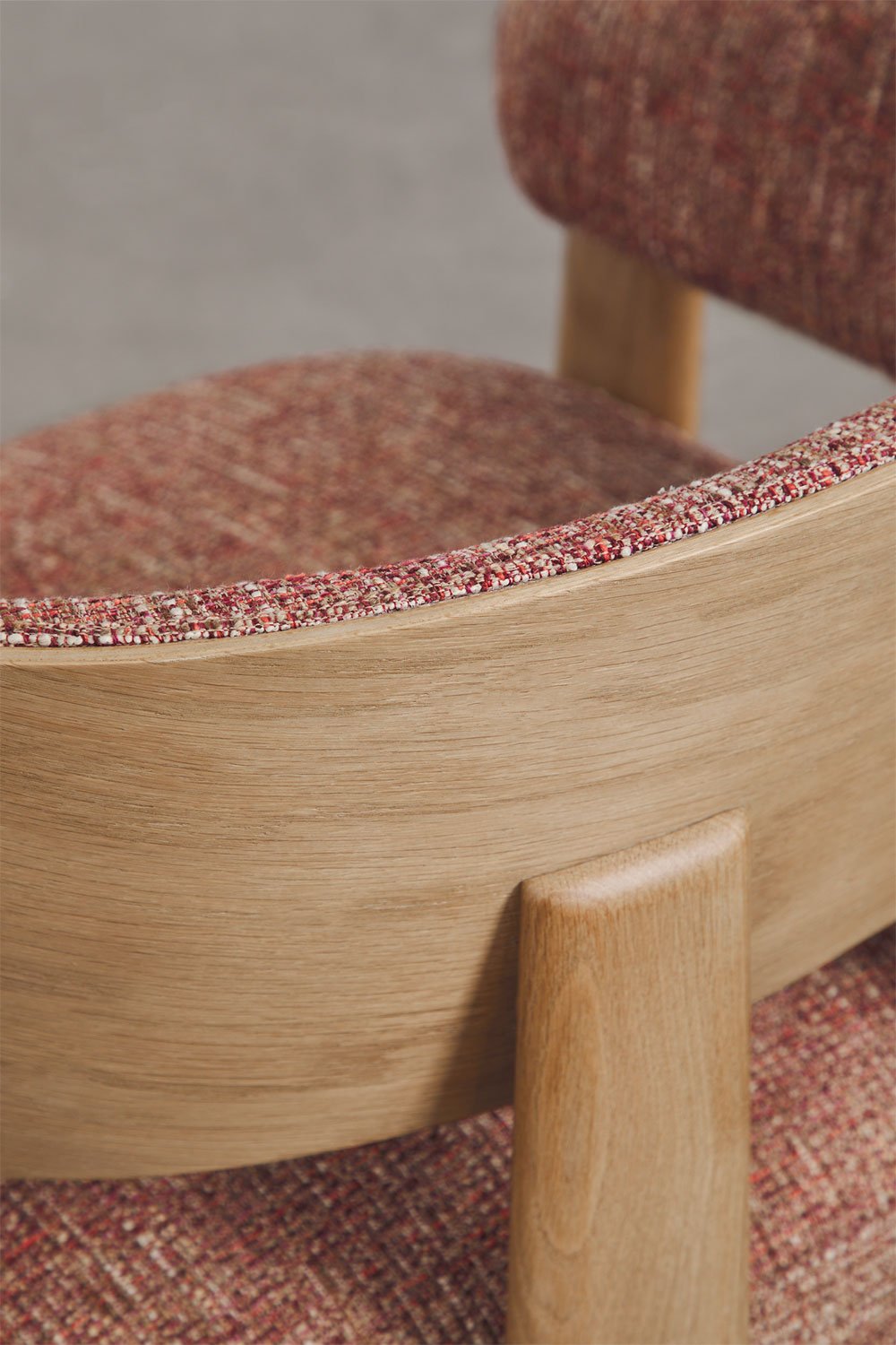 Fauteuil van bekleed eikenhout Olea, galerij beeld 4