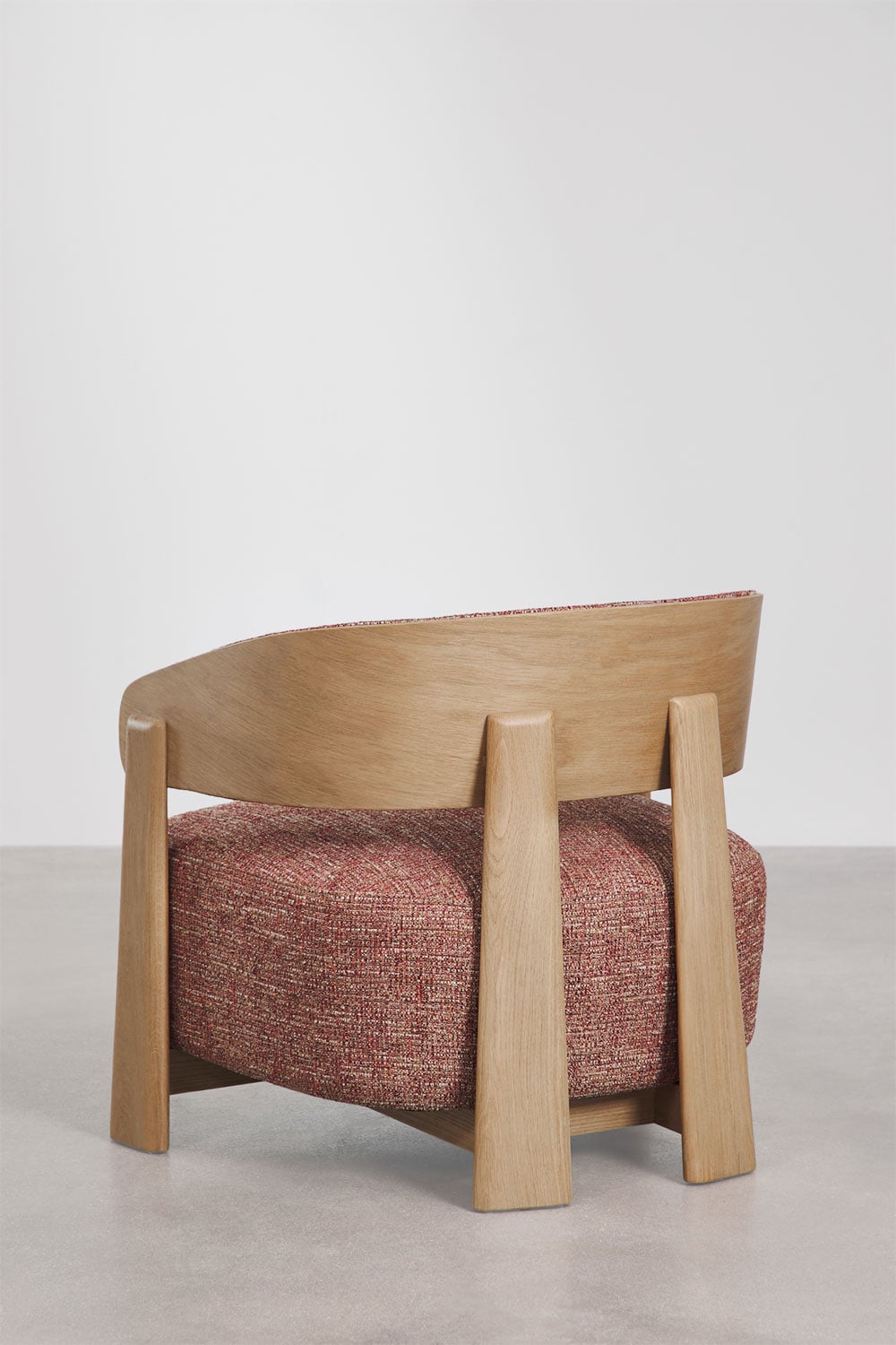 Fauteuil van bekleed eikenhout Olea, galerij beeld 6