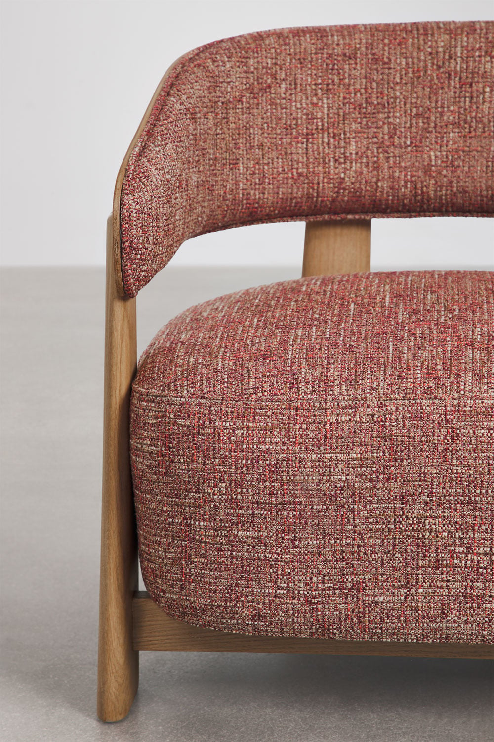 Fauteuil van bekleed eikenhout Olea, galerij beeld 7