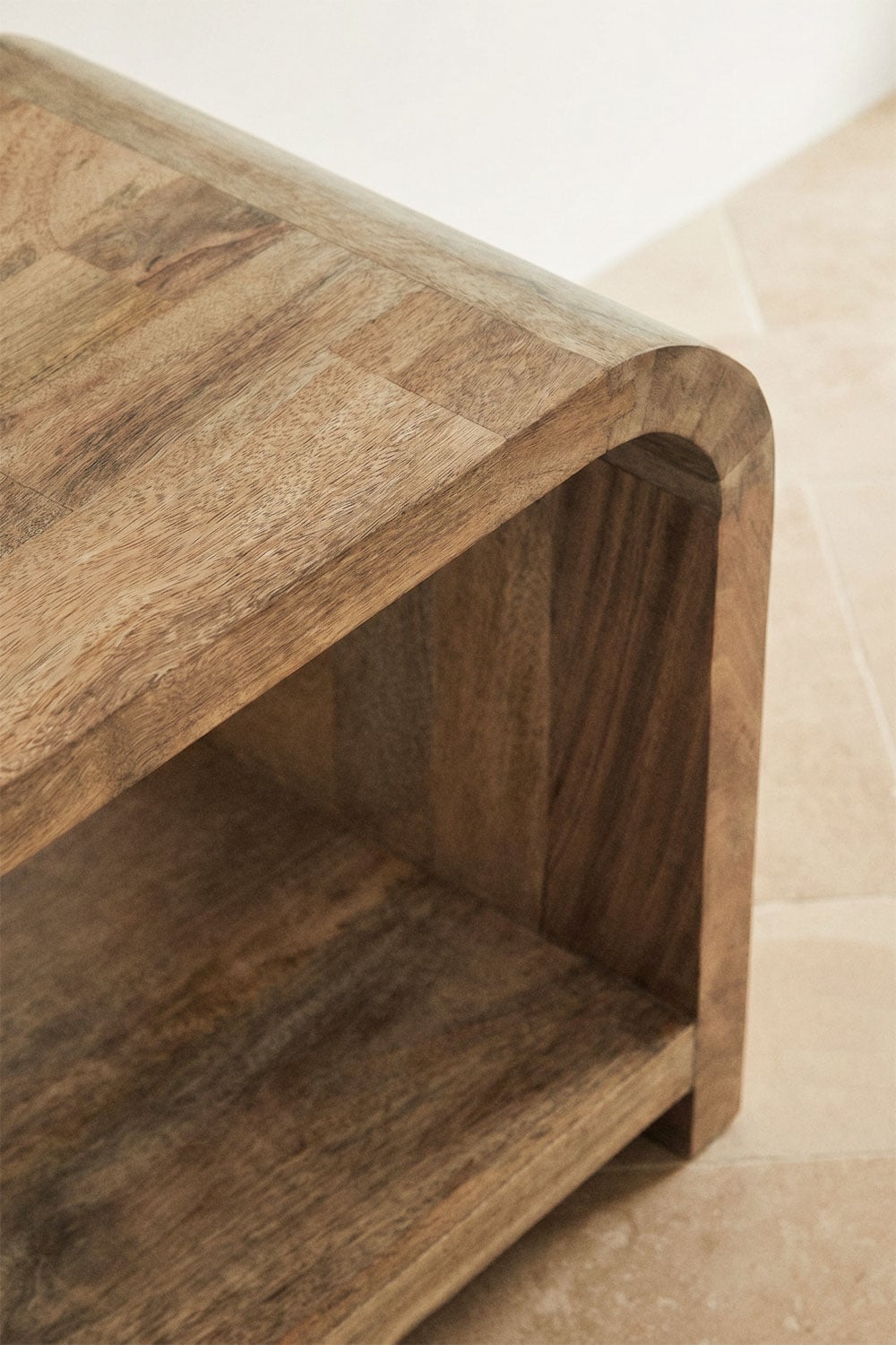 Shelby tv-meubel 120x35 cm van mangohout, galerij beeld 2