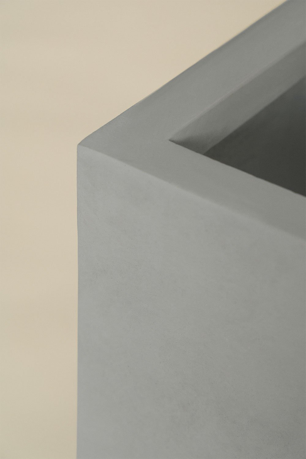 Rechthoekige buitenbloempot van cement Sergio, galerij beeld 6