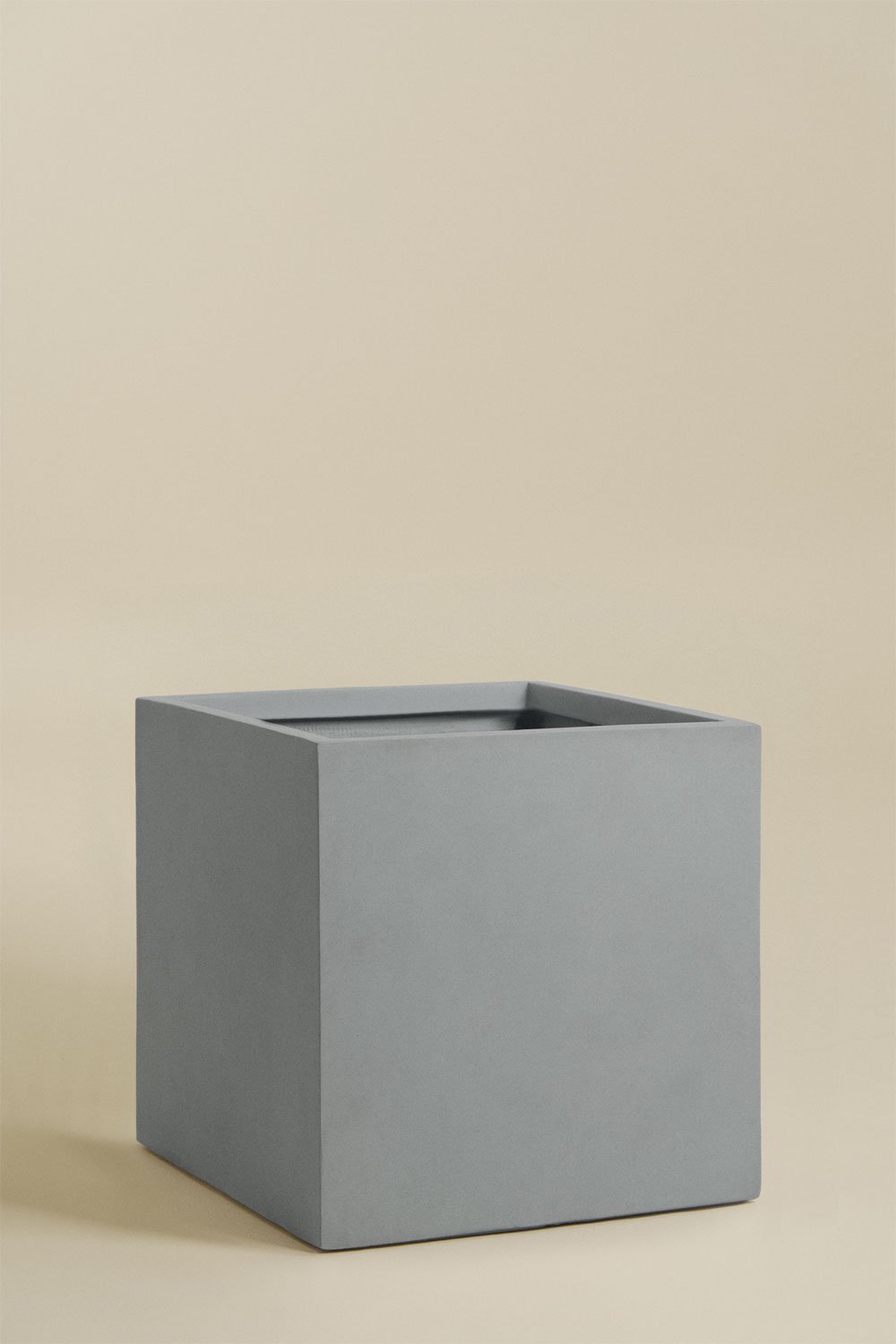 Vierkante buitenbloempot van cement Lucas, galerij beeld 3