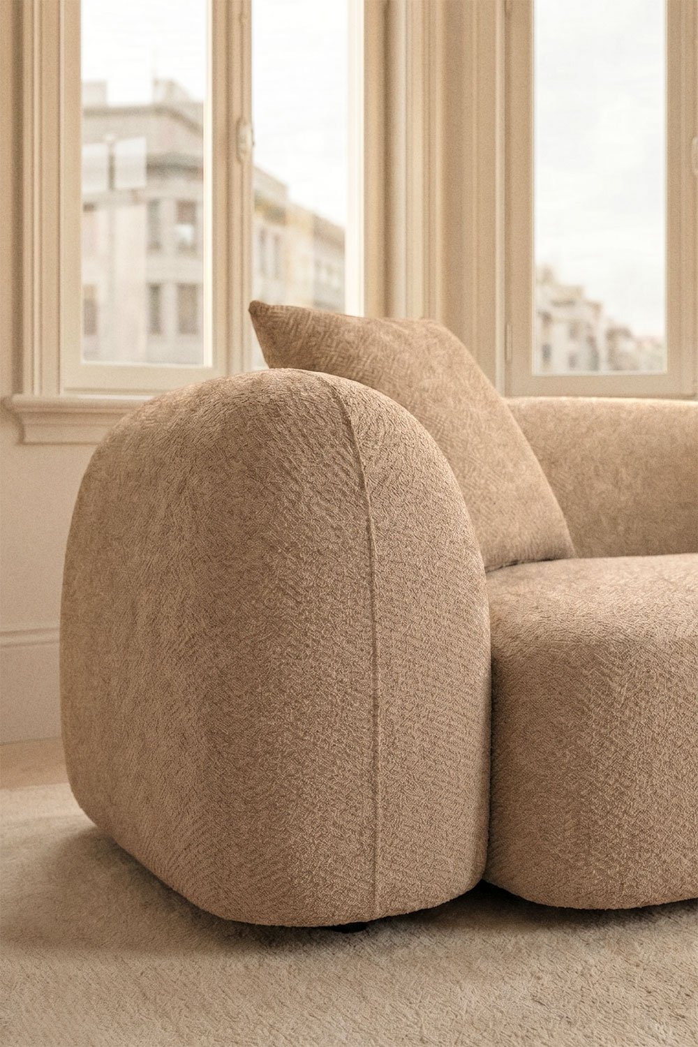 2-zits bank in chenille Coco, galerij beeld 2