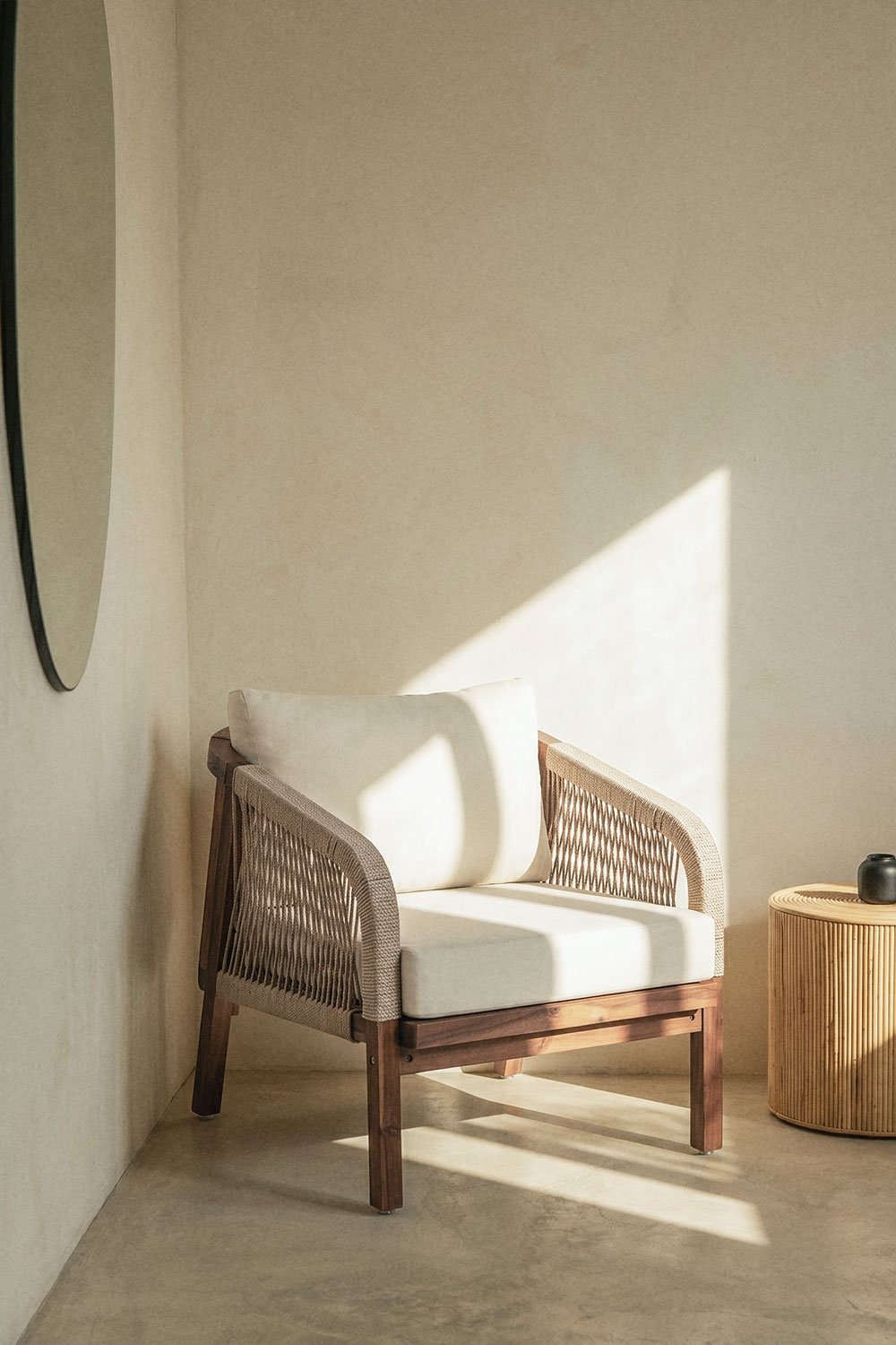 Acaciahouten fauteuil Dubai, galerij beeld 1