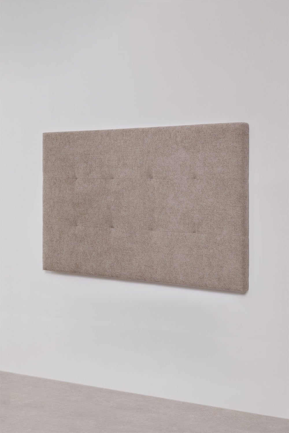 Hoofdbord voor bed van 160 cm bekleed met mokkabruine chenille Artur, galerij beeld 4