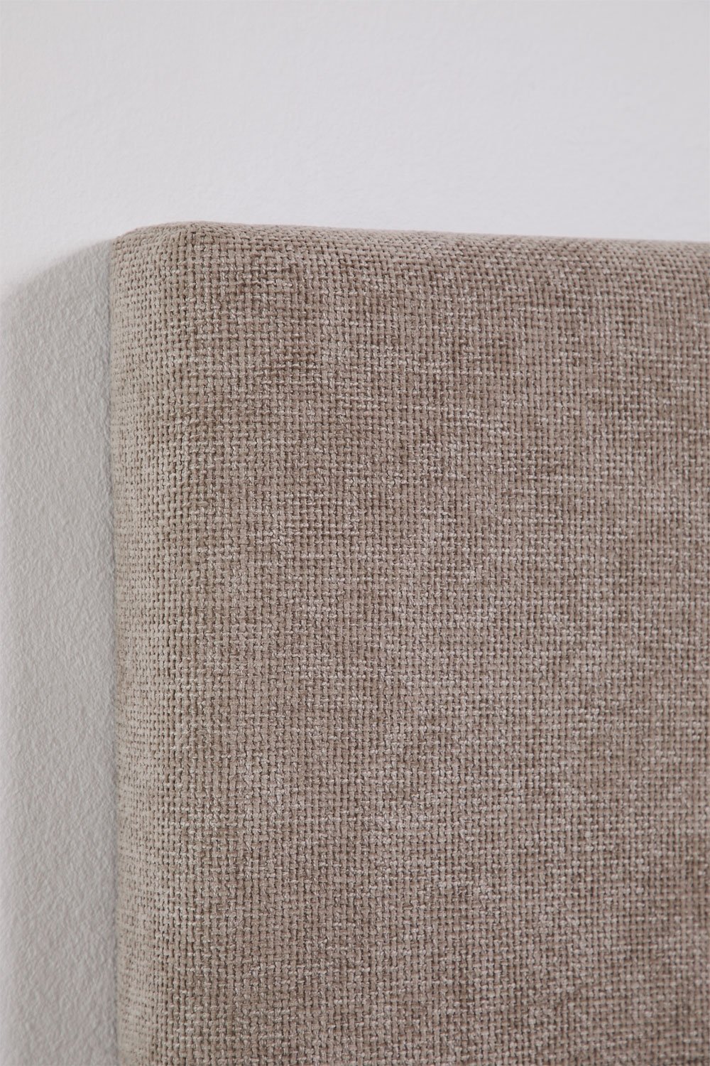 Hoofdbord voor bed van 160 cm bekleed met mokkabruine chenille Artur, galerij beeld 5