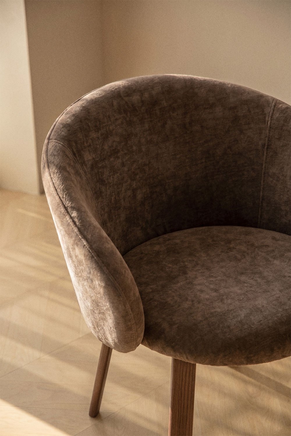 Set van 4 gestoffeerde eetkamerstoelen Nairea, galerij beeld 2