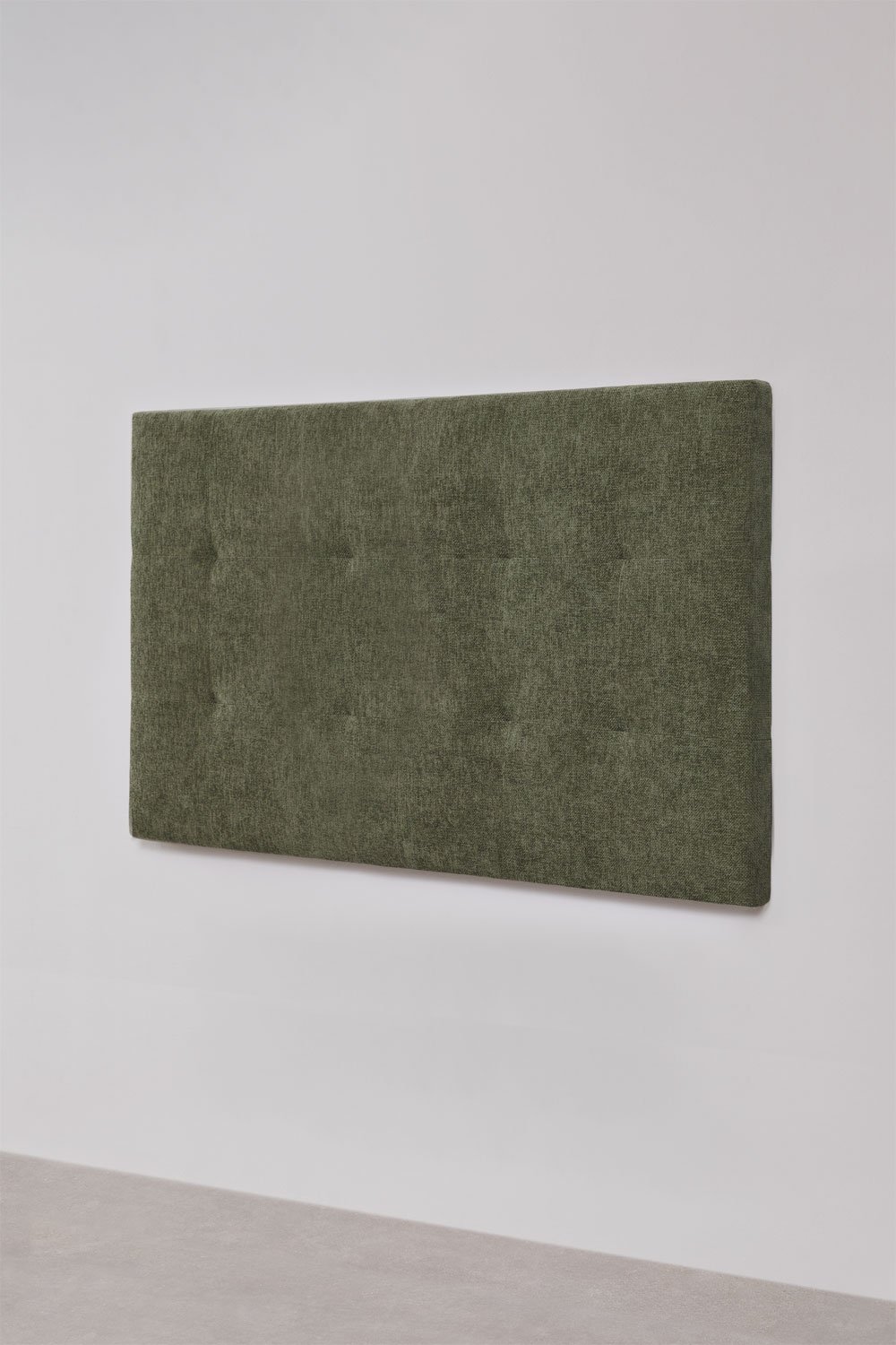 Hoofdbord voor bed van 160 cm bekleed met saliegroene chenille Artur, galerij beeld 4