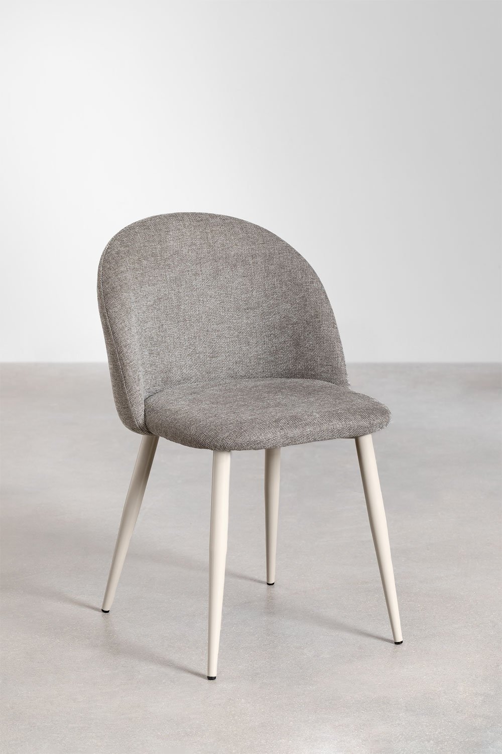 Kana gestoffeerde eetkamerstoel en staal, galerij beeld 1