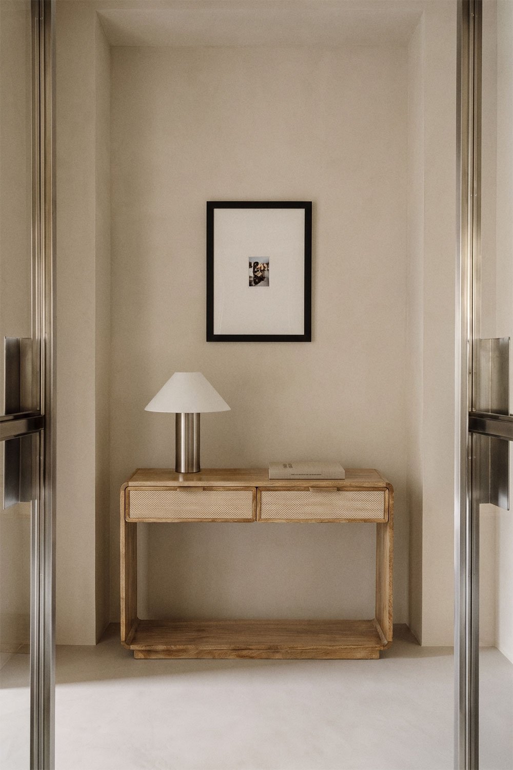 Abrams mangohouten halconsole 120x30 cm, galerij beeld 1