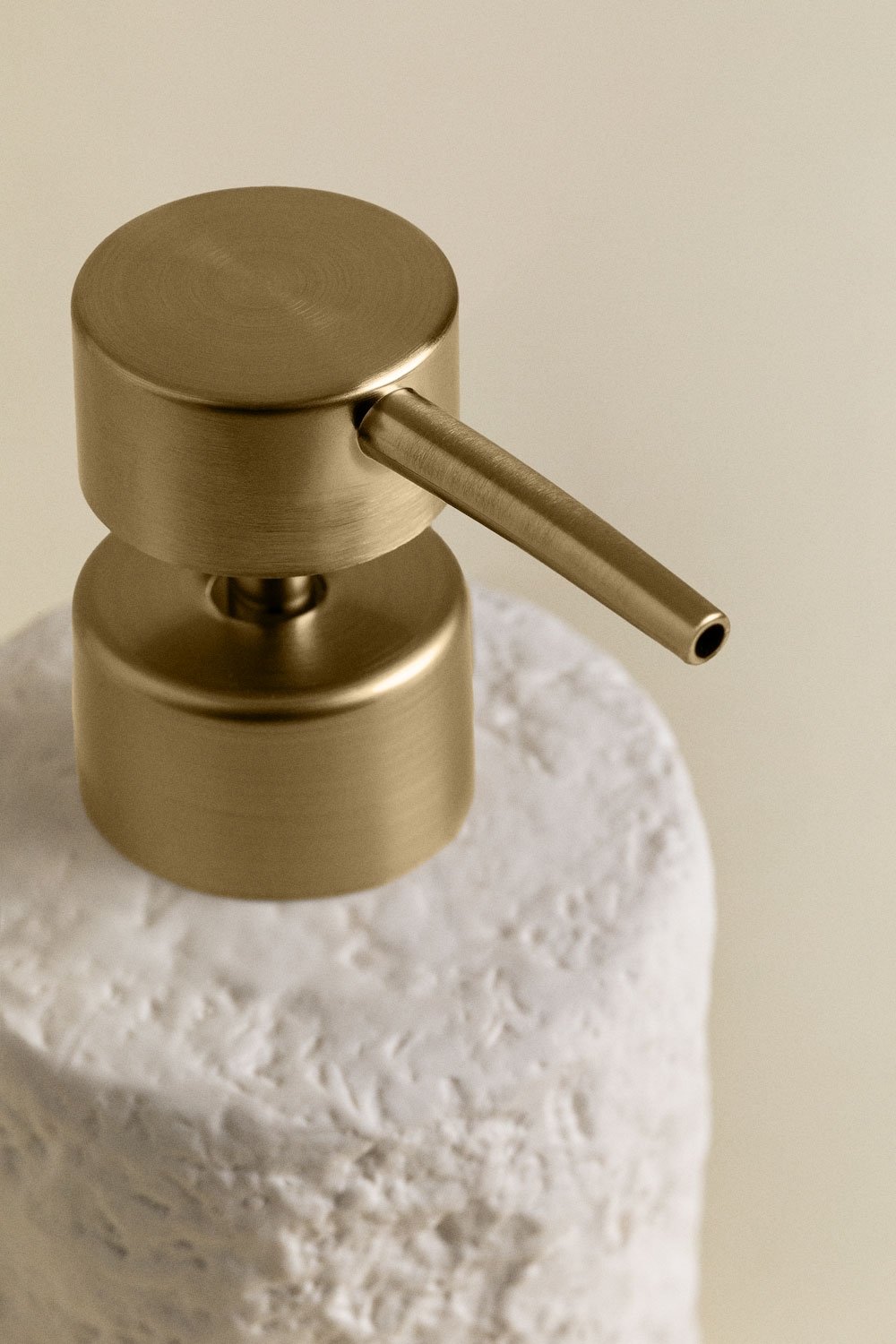 Badkameraccessoires-set van steengoed en goud Zolave, galerij beeld 3