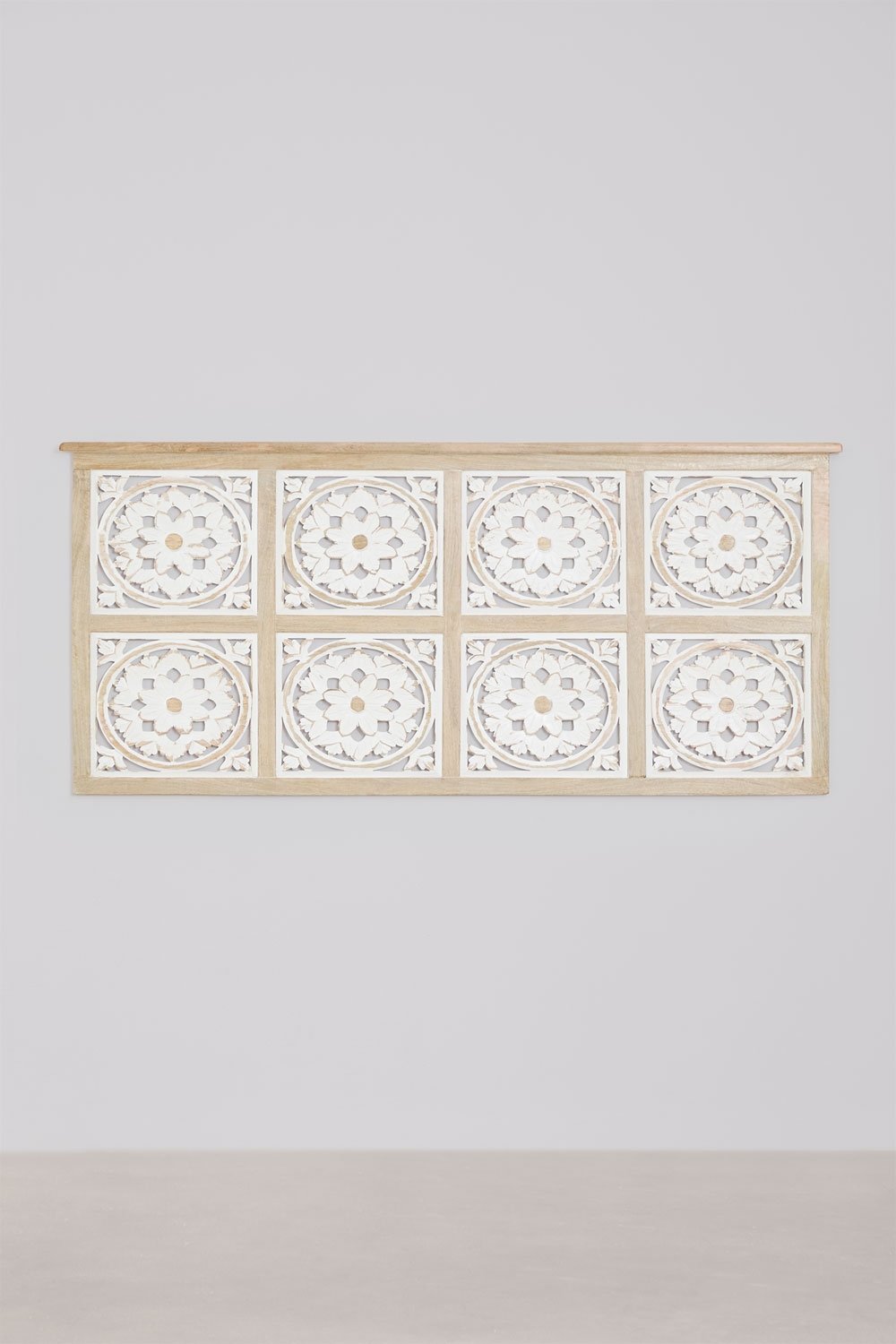 Hoofdbord voor bed van 160 cm van licht mangohout Ardel, galerij beeld 3