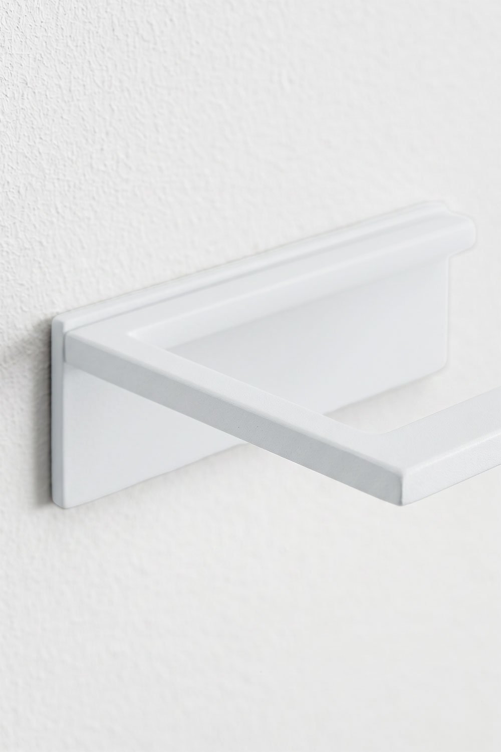 Zelfklevende toiletrolhouder voor de badkamer van wit roestvrij staal Jalter, galerij beeld 5