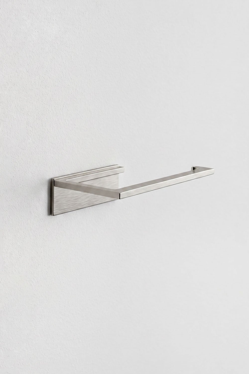 Zelfklevende toiletrolhouder voor de badkamer van geborsteld grijs roestvrij staal Jalter, galerij beeld 3