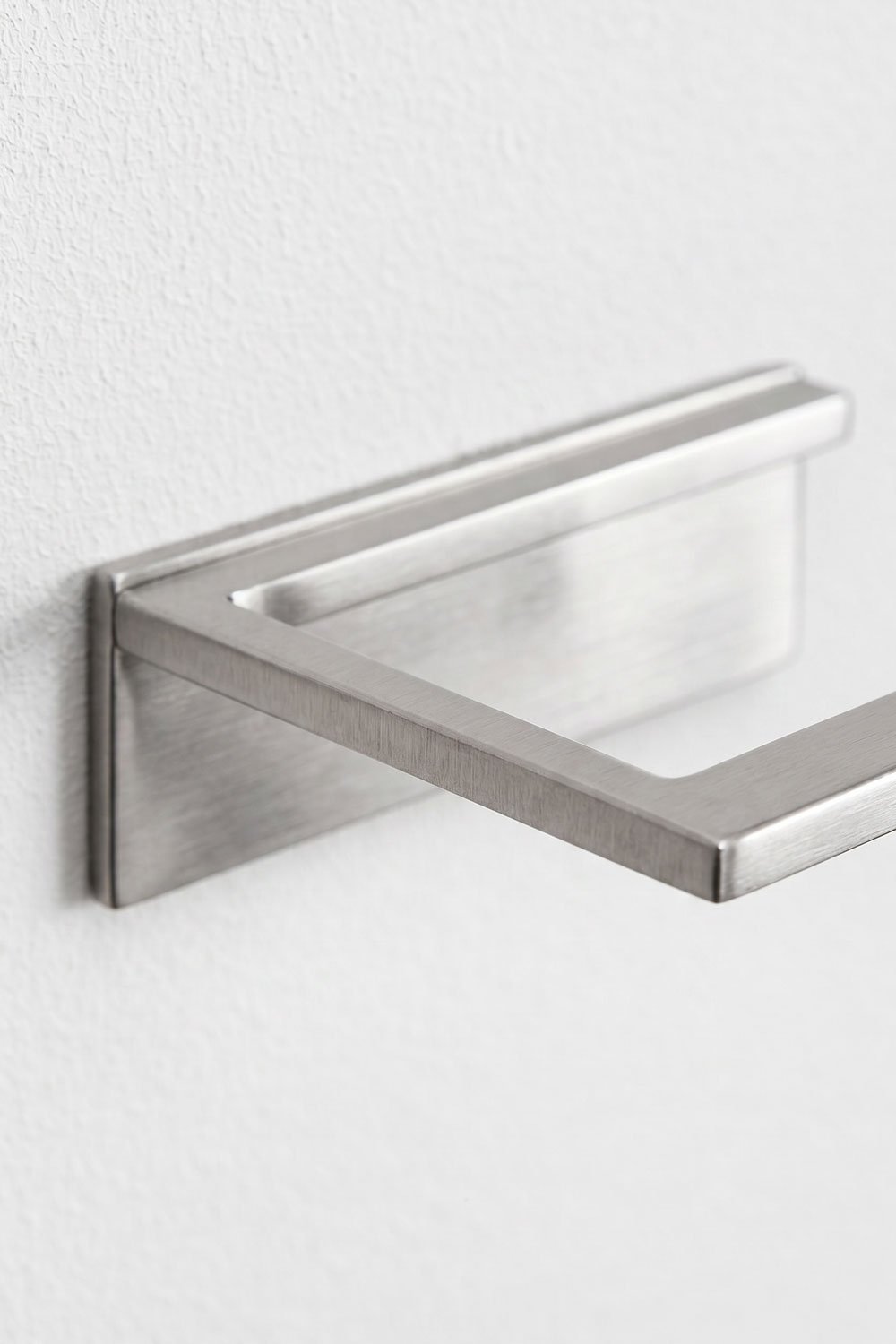 Zelfklevende toiletrolhouder voor de badkamer van geborsteld grijs roestvrij staal Jalter, galerij beeld 5