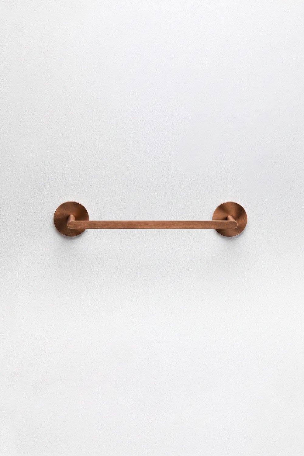 Zelfklevende wandhanddoekhouder met stang 30 cm voor de badkamer van roségoudkleurig roestvrij staal Caldrumi, galerij beeld 4