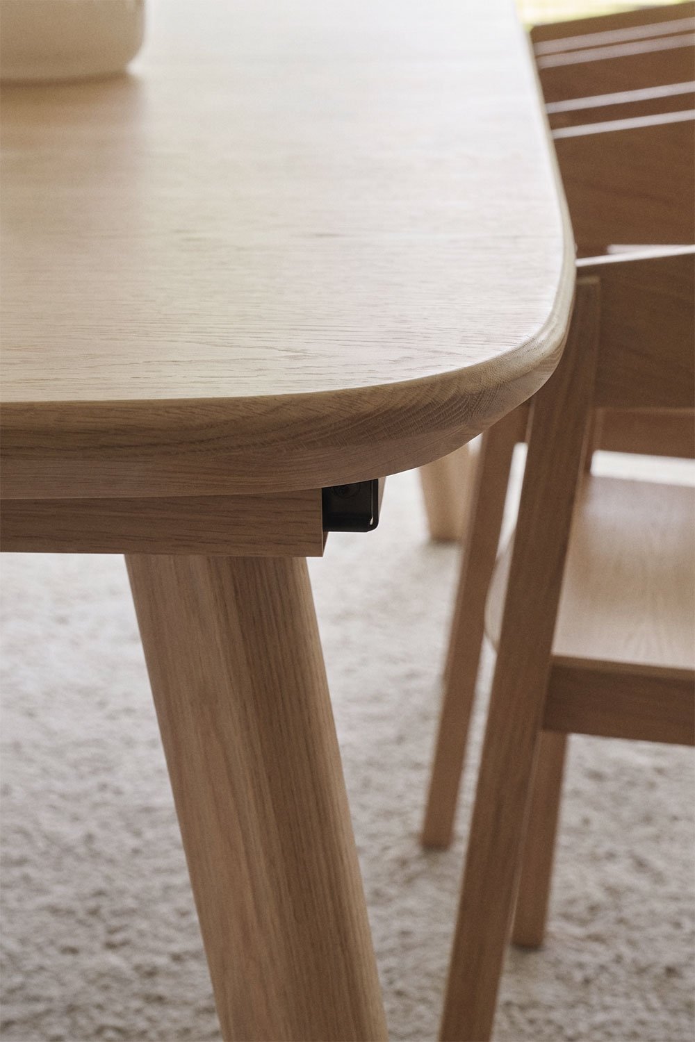 Rectangulaire uitschuifbare eettafel 240-300x110 cm in MDF Teodic, galerij beeld 3