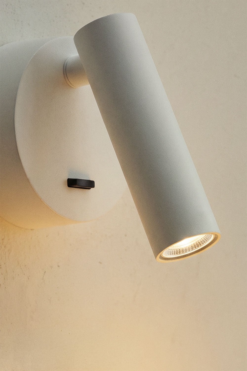 Draaibare LED-wandlamp van aluminium Keyne, galerij beeld 2