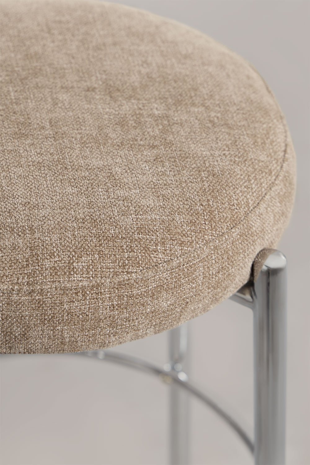 Zantria hoge gestoffeerde kruk en ijzer, galerij beeld 4
