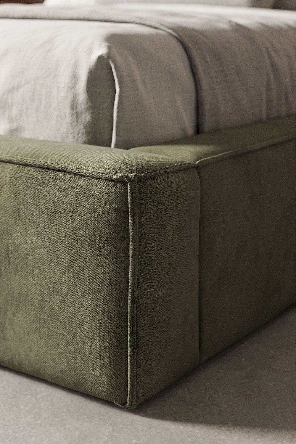 Bed met opklapbare gestoffeerde boxspring Lunari, galerij beeld 2