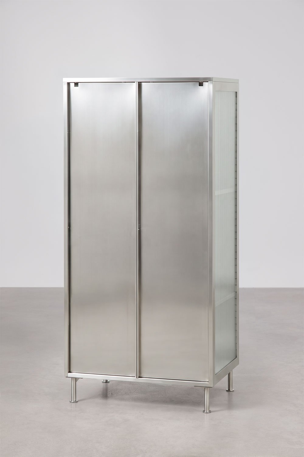 Kast 85x180 cm van staal en glas Paoline, galerij beeld 7