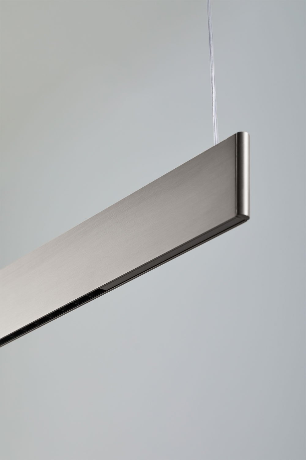 LED lineaire hanglamp 120 cm met indirect licht in aluminium Maulenis, galerij beeld 5