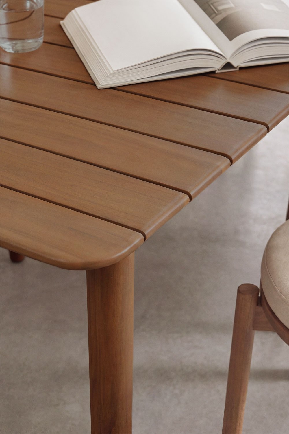 Rechthoekige uitschuifbare eettafel 250-310x105 cm van acaciahout Duala, galerij beeld 3