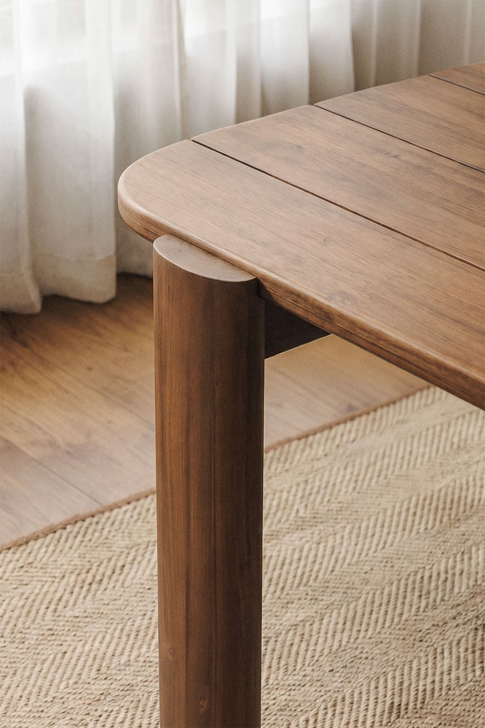 Rectangulaire eettafel 260x115 cm van acaciahout Vetra, galerij beeld 2