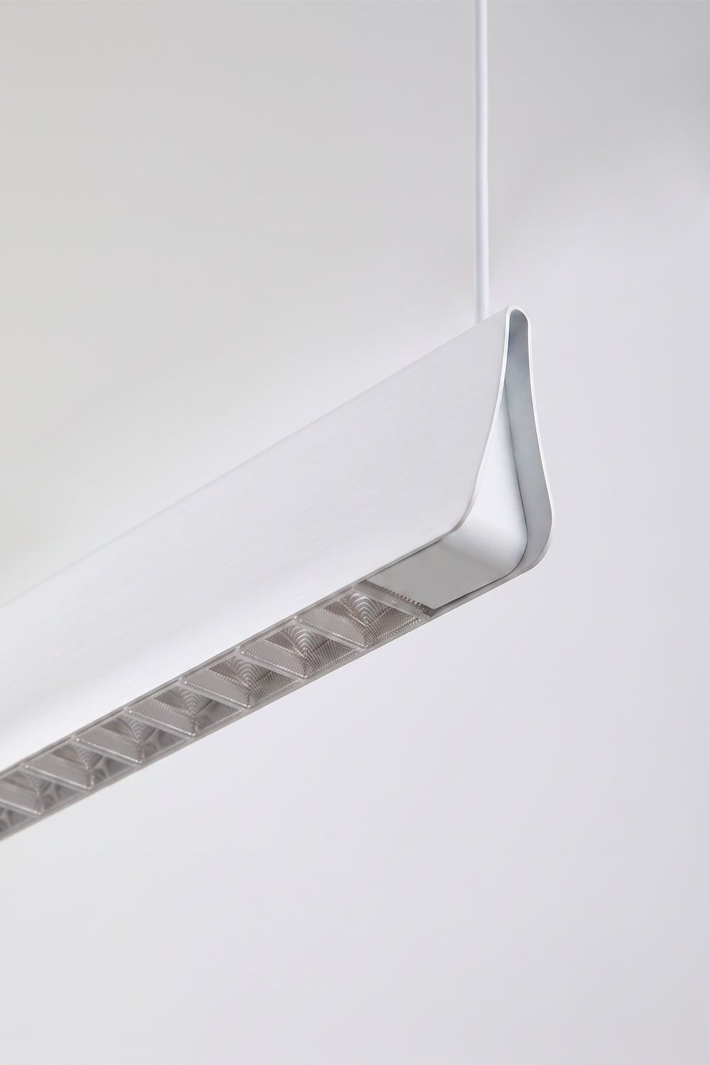 LED lineaire hanglamp 120 cm in aluminium Mairen, galerij beeld 4