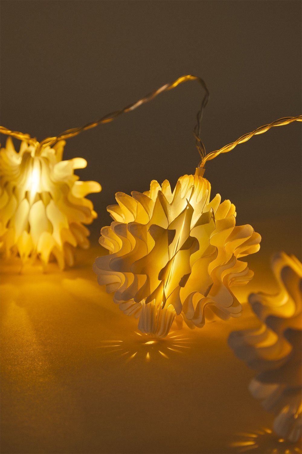 Decoratieve slinger met LED-lichtjes van papier Vesli, galerij beeld 6