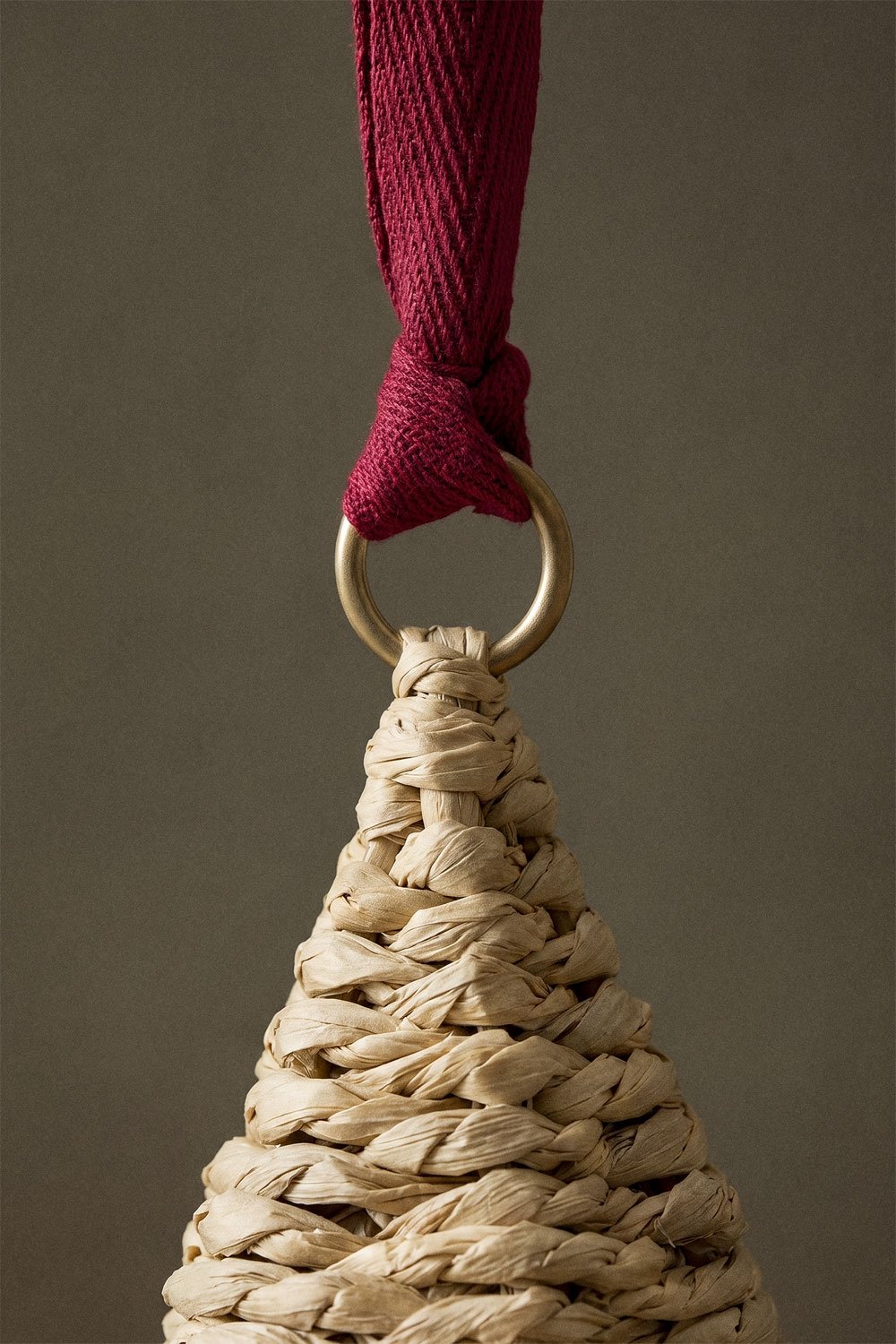 Kasven set van 3 kerstversieringen van gevlochten touw, galerij beeld 2