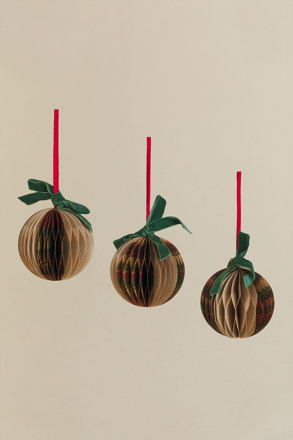 Pack van 3 kerstversieringen van papier Luvia, galerij beeld 3