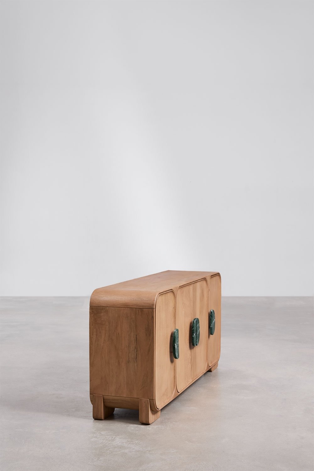 Kast 160x45 cm van mangohout en natuurlijke Kivalina-steen, galerij beeld 4