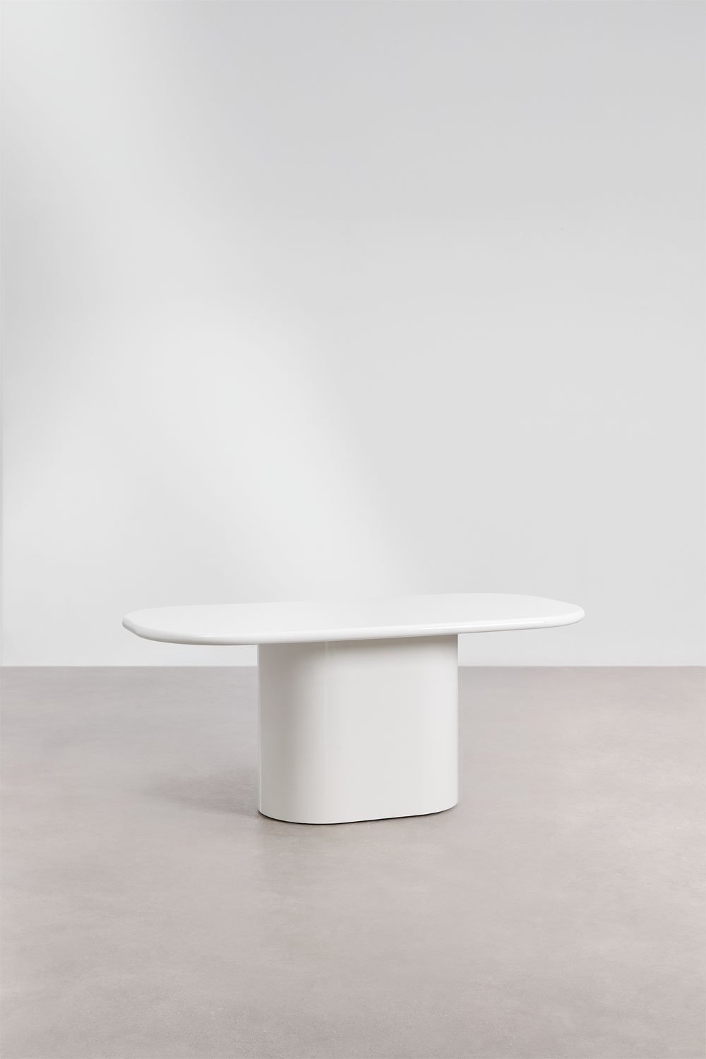 Ovalen eettafel 200x105 cm in MDF Milford, galerij beeld 3