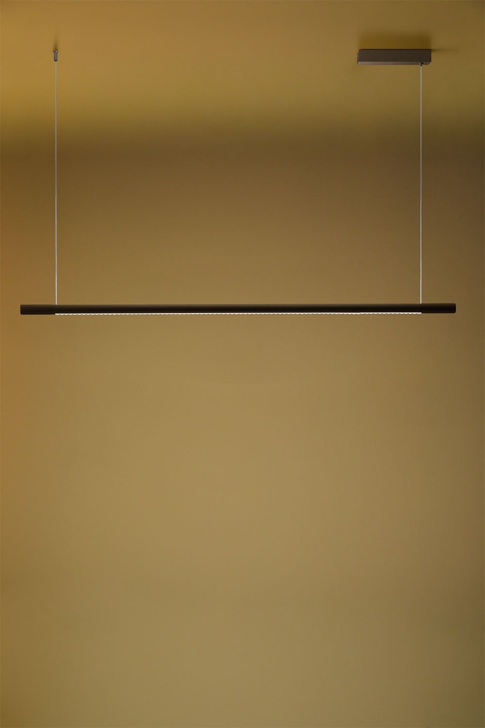 LED lineaire hanglamp 120 cm met indirect licht in aluminium Lirela, galerij beeld 4