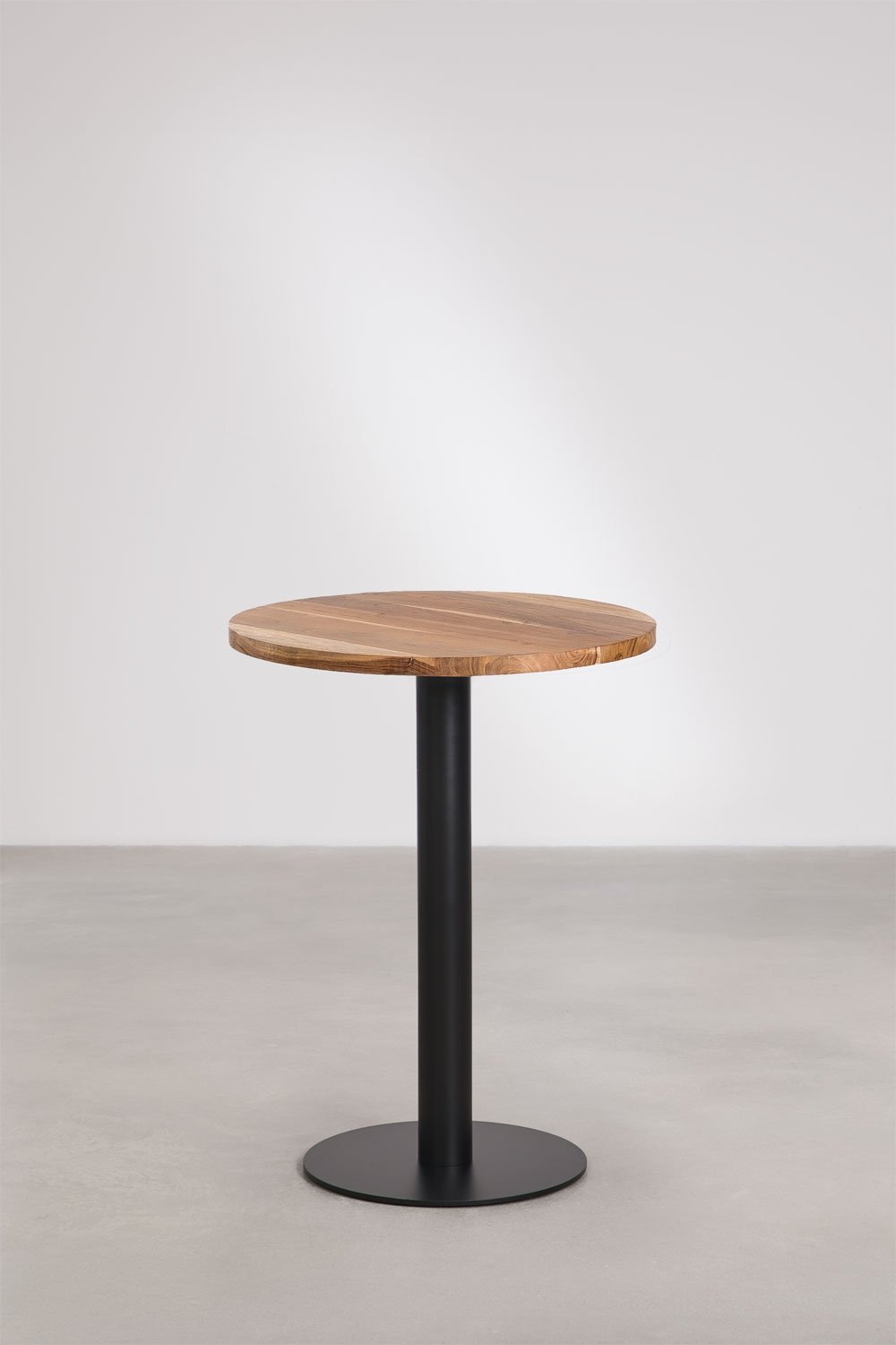 Ronde barkruk van acaciahout Xiren, galerij beeld 3