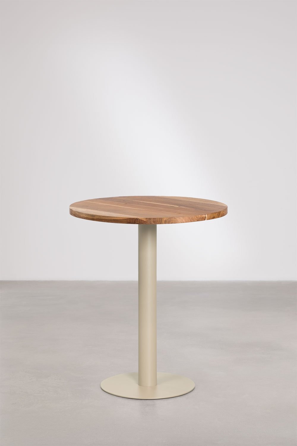 Ronde barkruk van acaciahout Xiren, galerij beeld 1