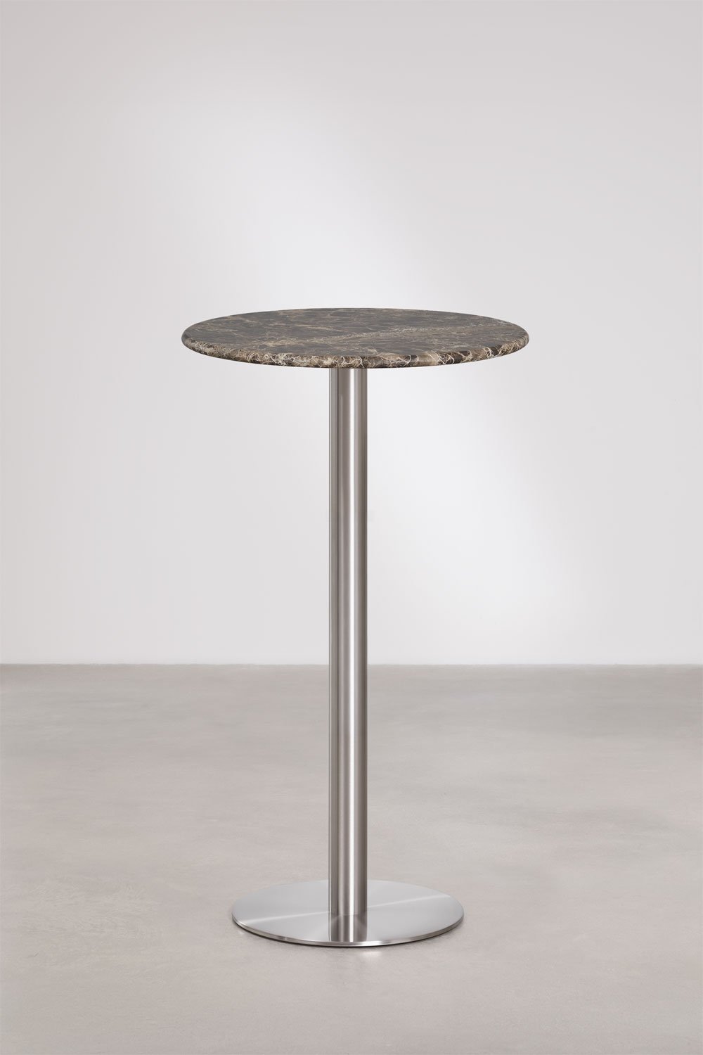 Ronde hoge bartafel Ø60 cm in natuurlijk steen Xiren, galerij beeld 1
