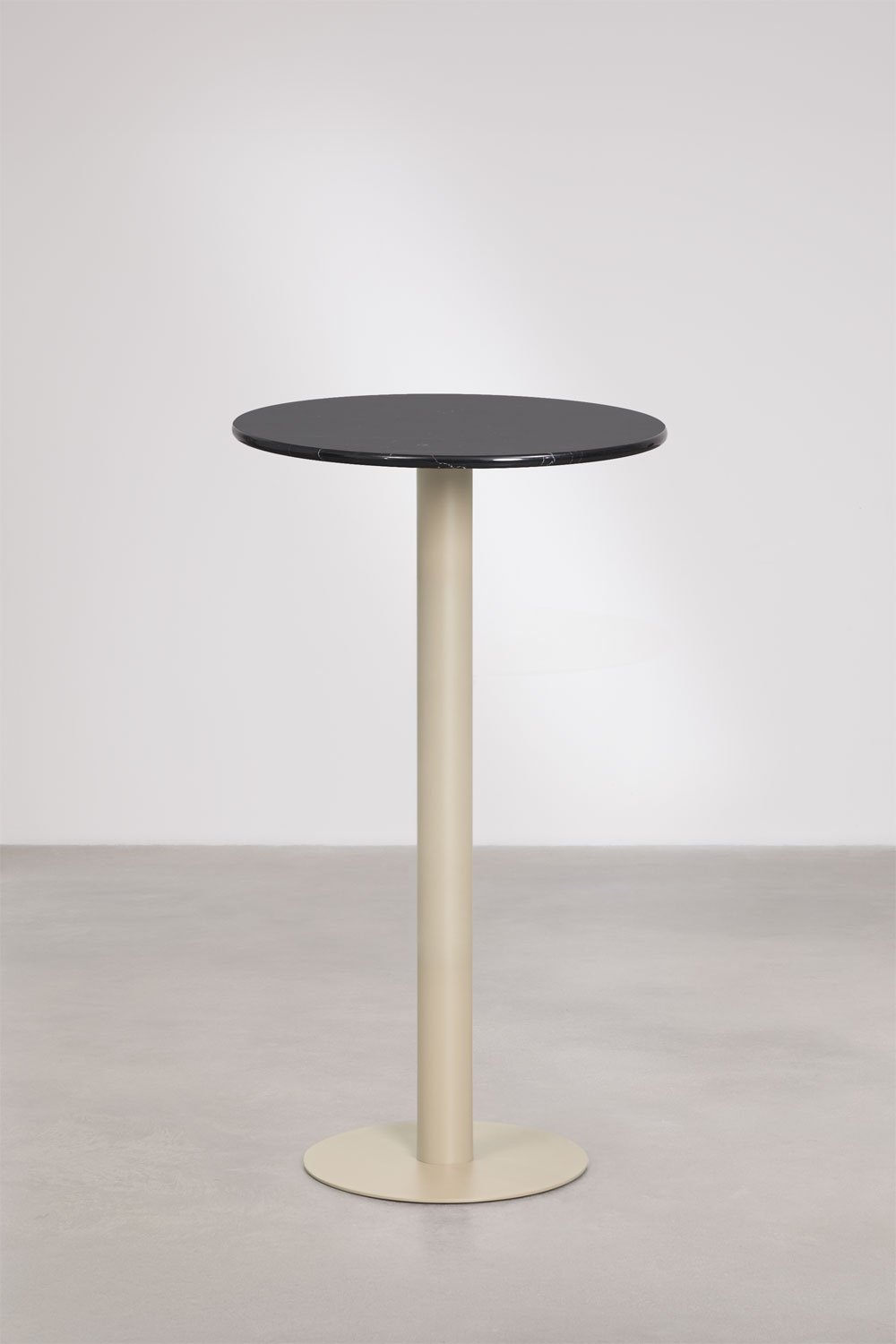 Ronde hoge bartafel Ø60 cm in natuurlijk steen Xiren, galerij beeld 1