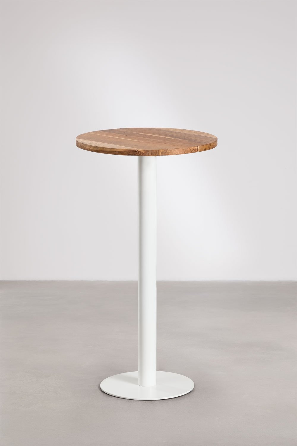 Ronde hoge barkruk Ø60 cm van acaciahout Xiren, galerij beeld 1