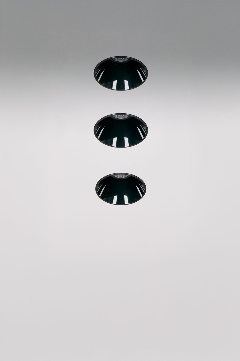 Pack van 3 inbouw LED downlights zonder rand, trimless, rond, van aluminium Gensap, imagen de galeria 1