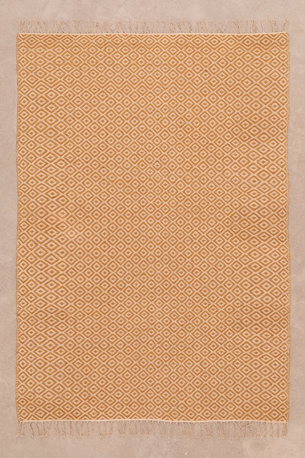 Vloerkleed van katoen en jute (177x122 cm) Durat, galerij beeld 1