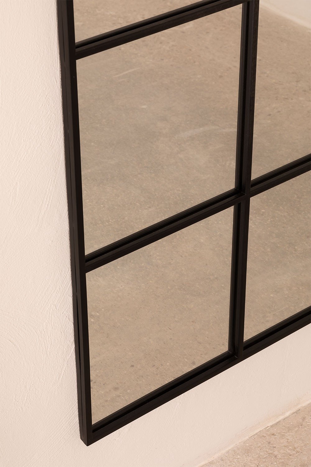 Metalen wandspiegel met raameffect (60x180 cm) Paola , galerij beeld 5