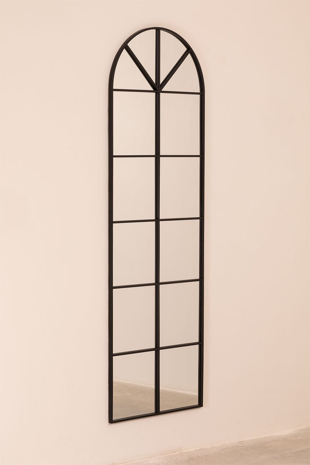 Metalen wandspiegel met raameffect (180x59 cm) Paola L, galerij beeld 2